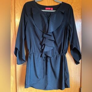 Elle Black Dress with Subtle Texture